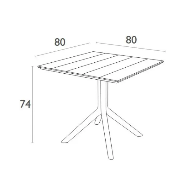 Paris 80x80cm Dining Table - Image 7