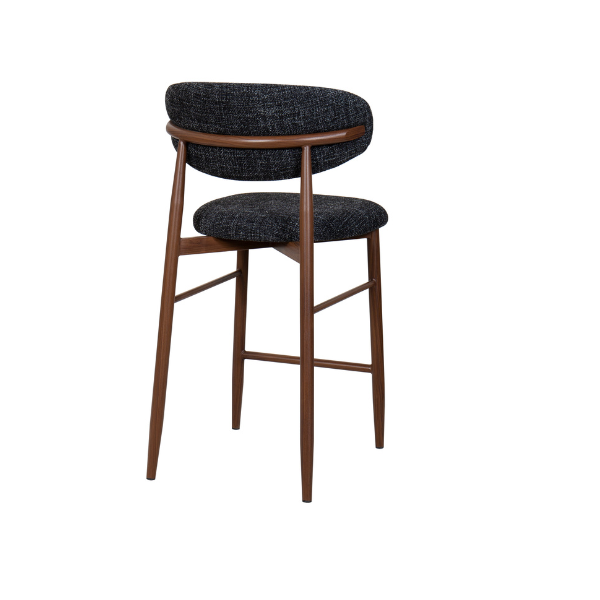 Lucien Kitchen Stool - Charcoal Fabric - Image 4