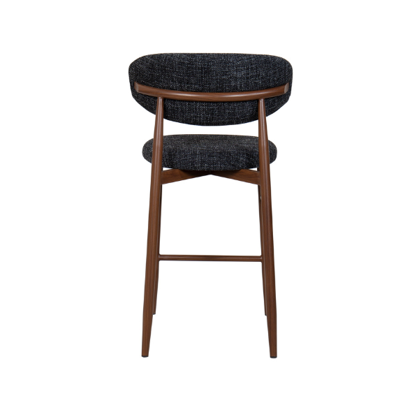 Lucien Kitchen Stool - Charcoal Fabric - Image 5
