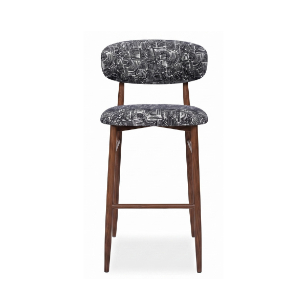 Lucien Kitchen Stool - Monochrome Fabric - Image 3