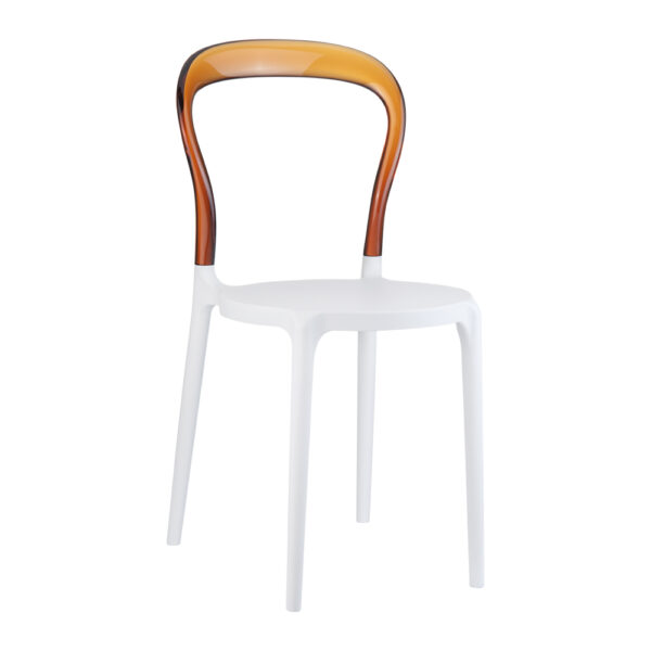 Mr Bobo Chair White / Amber Backrest