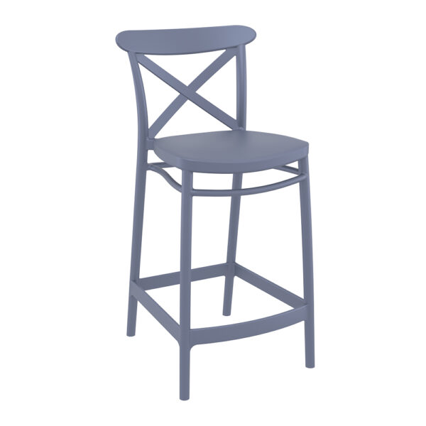 Cross Kitchen Stool 65 - Dark Grey