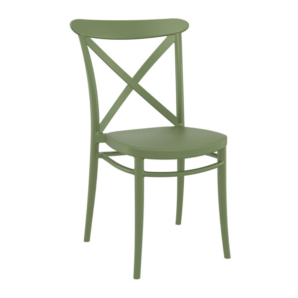 Siesta Cross Side Chair – Olive Green