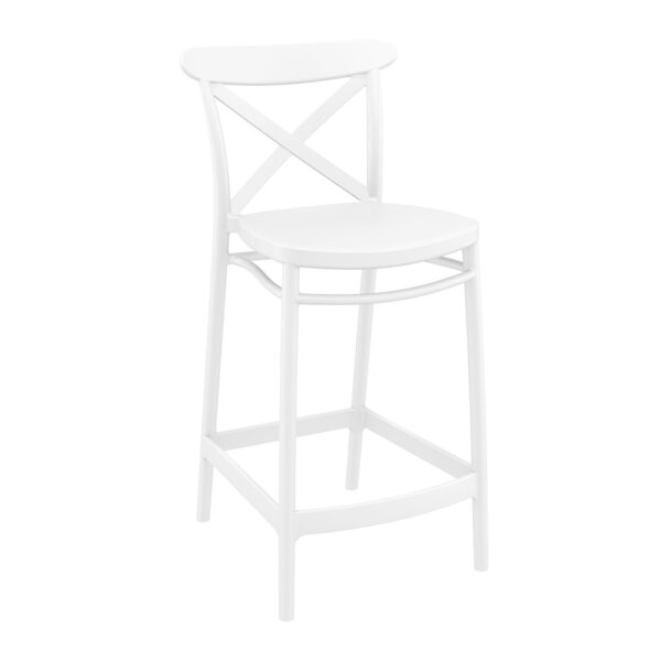 Cross Kitchen Stool 65 – White