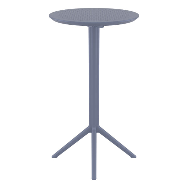 Sky 60 Round Folding Bar Table Dark Grey