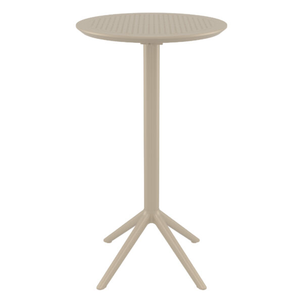 Sky 60 Round Folding Bar Table – Taupe