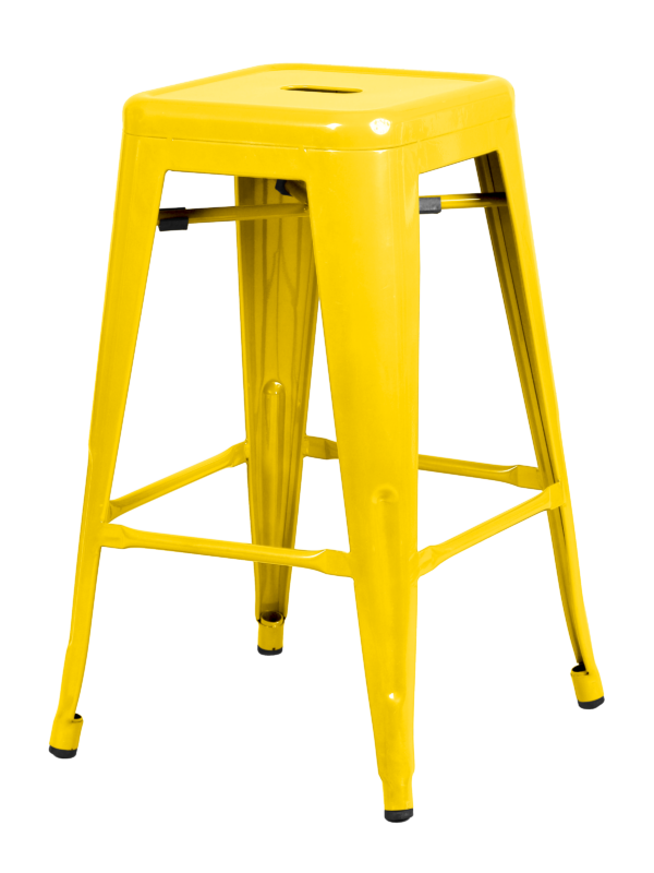 Tolix Kitchen Stool 65cm Yellow