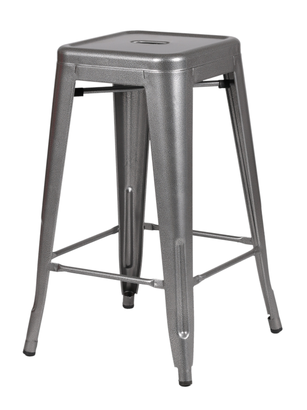 Tolix Kitchen Stool 65cm Gunmetal