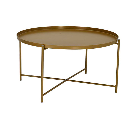 Aura 80cm Round H42cm Table Gold