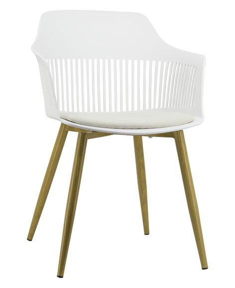 Lyric Chair Ash Metal Legs White F Seat