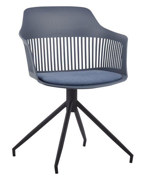 Lyric Chair Blk40 Frame DBlue F Seat