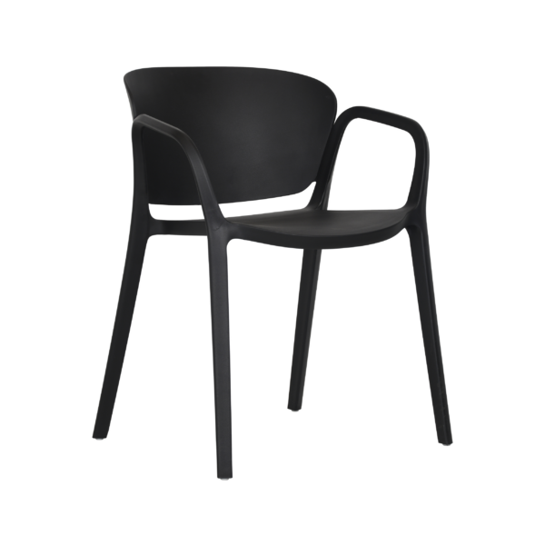 Bent Arm Chair PP – Black