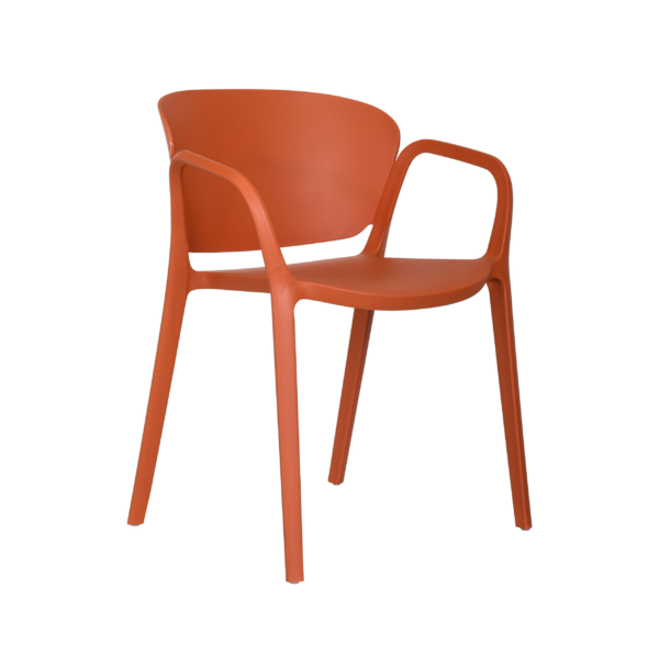 Bent Arm Chair PP – Terracota