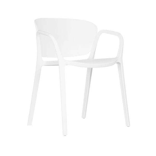 Bent Arm Chair PP - White