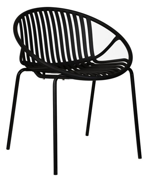 Hoop Dining Chair PP & Metal – Black