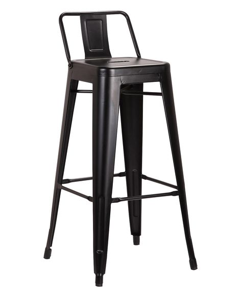 Tolix BACK 65cm Stool – BLK