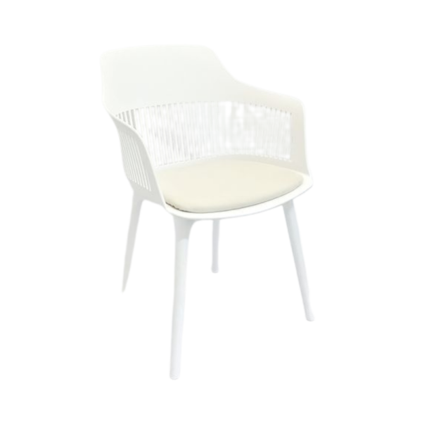 Lyric Polypropylene Dining Chair – White