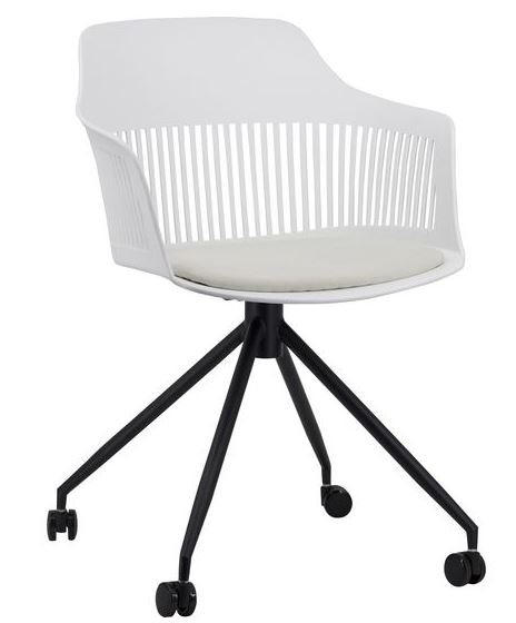 Lyric Chair Blk41 Frame White F Seat