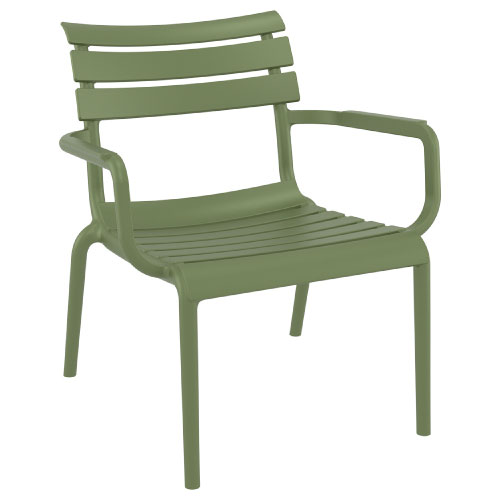 Paris Lounge Arm Chair – Olive Green