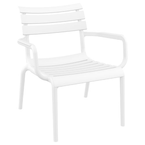 Paris Lounge Arm Chair – White