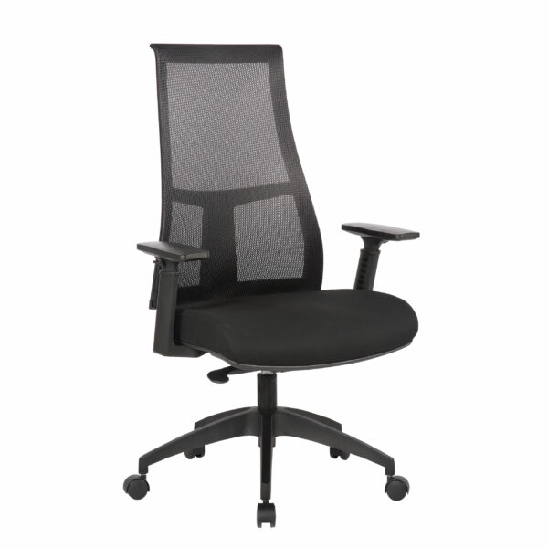 Trent HB Synchro Chair & Arms – Black