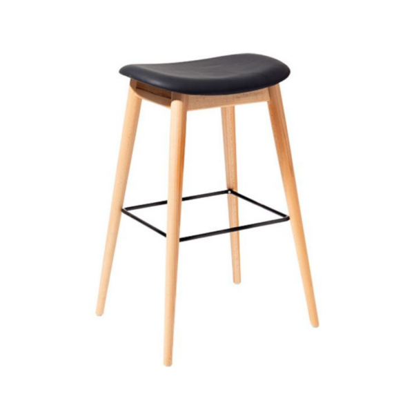 Vera Wood Bar Stool – Black