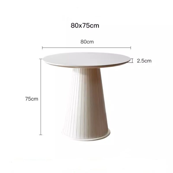 Giles 80 Round Dining Table – White