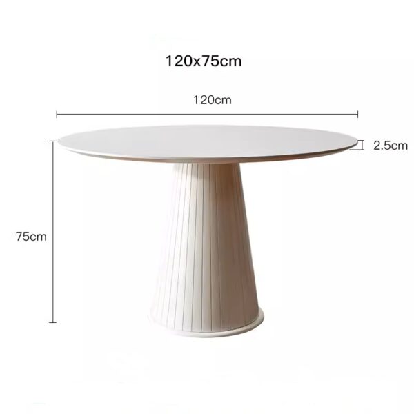 Giles 120 Round Dining Table – White