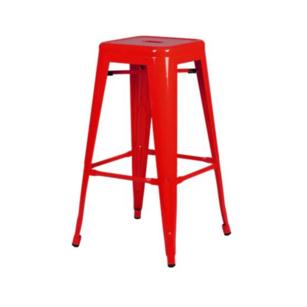 Tolix Kitchen Stool – Red