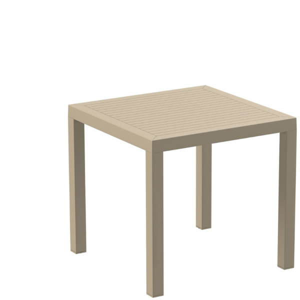 Ares-Square Table 80cm Taupe