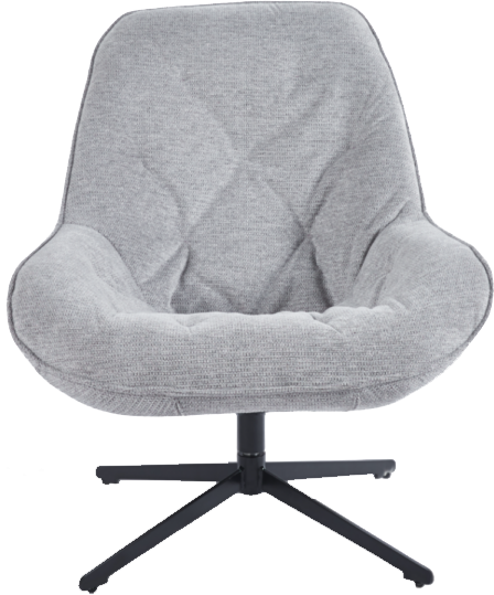 Atlanta Swivel Chair – Grey Fabric