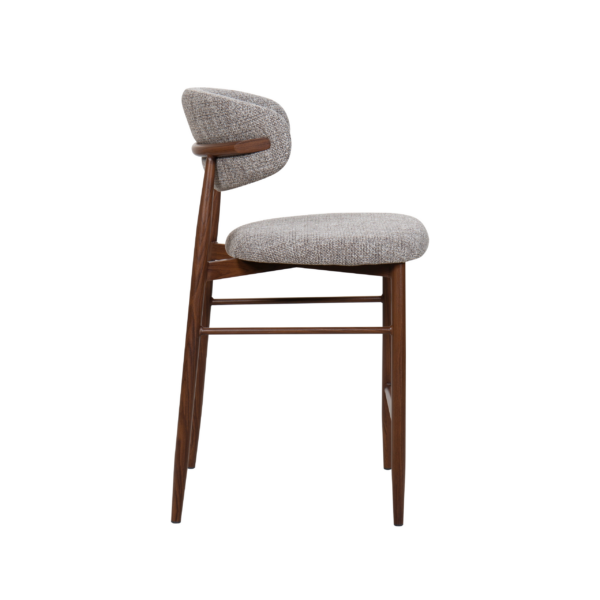 Lucien Kitchen Stool - Chacha Brown Fabric - Image 4