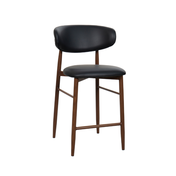 Lucien Kitchen Stool – Vintage Black PU