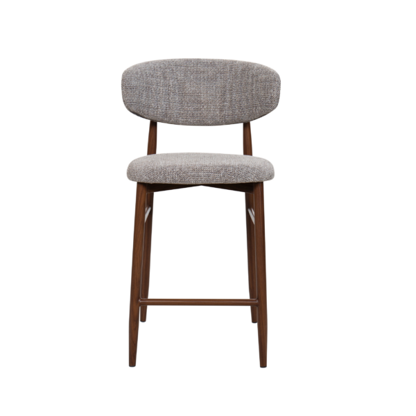 Lucien Kitchen Stool - Chacha Brown Fabric - Image 5