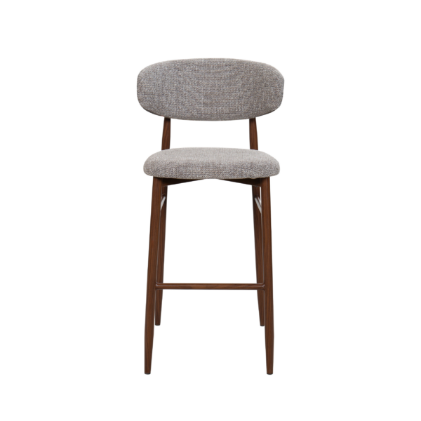 Lucien Kitchen Stool - Chacha Brown Fabric - Image 3