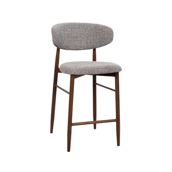 Lucien Kitchen Stool – Brown Fabric