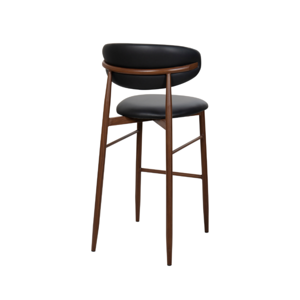 Lucien Bar Stool - Vintage Black PU - Image 3