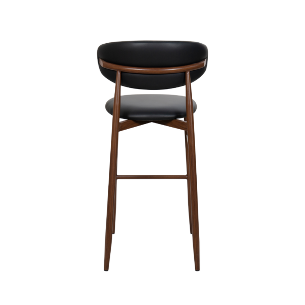 Lucien Bar Stool - Vintage Black PU - Image 2