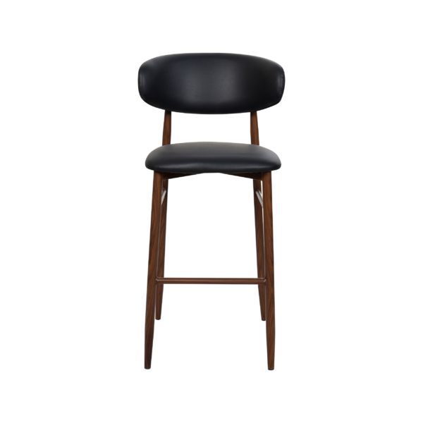 Lucien Bar Stool - Vintage Black PU - Image 4