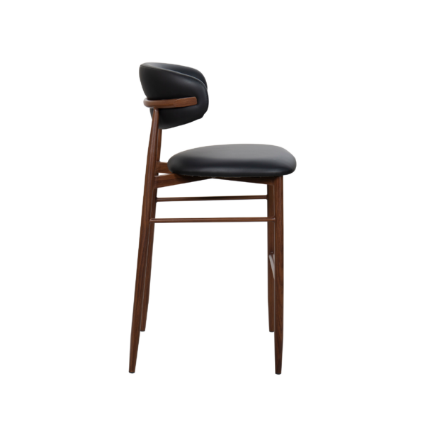 Lucien Bar Stool - Vintage Black PU - Image 5