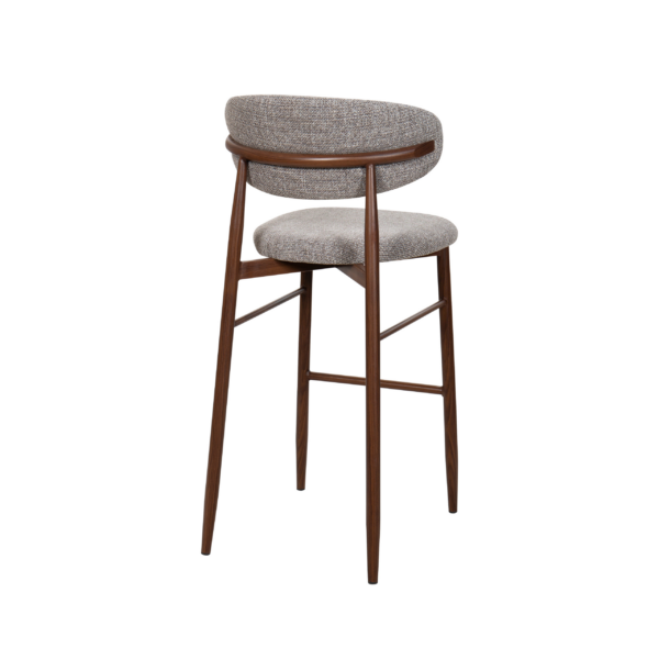 Lucien Bar Stool - Chacha Brown Fabric - Image 2