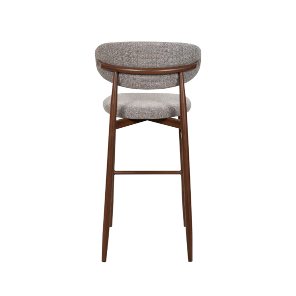 Lucien Bar Stool - Chacha Brown Fabric - Image 3