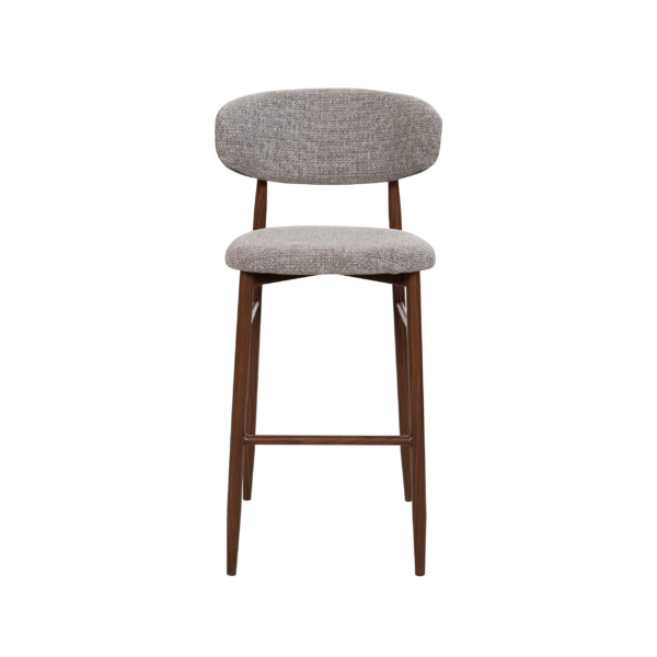 Lucien Bar Stool - Chacha Brown Fabric - Image 4