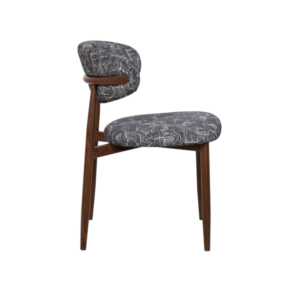 Lucien Dining Chair - Monochrome Fabric - Image 2