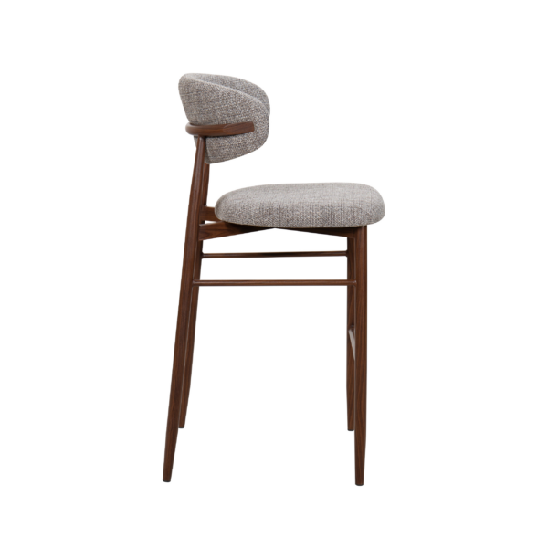 Lucien Bar Stool - Chacha Brown Fabric - Image 5