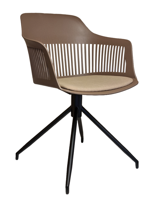 Lyric Chair Blk40 Frame Coffee F Seat