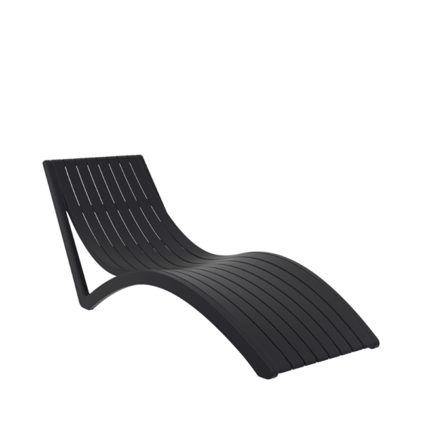 Siesta Slim Sun Lounger – Black