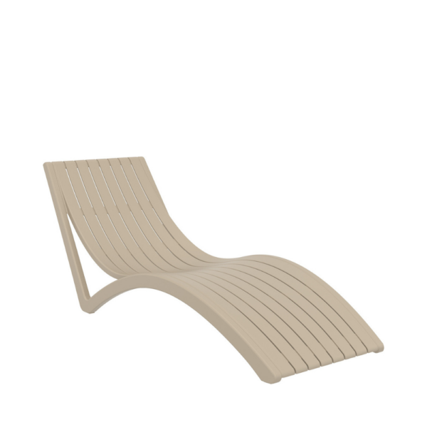 Slim Pool Lounger – Taupe