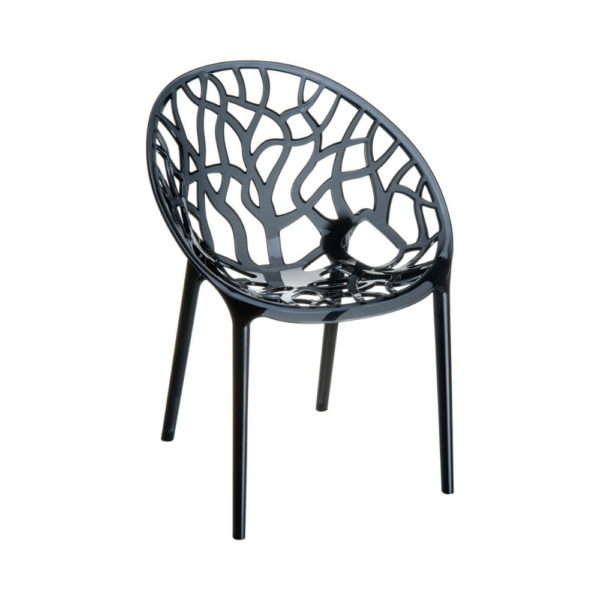 Siesta Crystal Dining Chair – Black Transparent