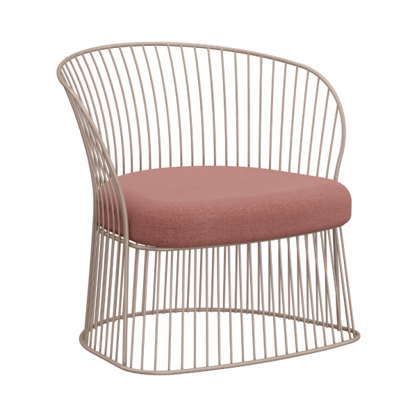 Peacock Single Seater Fossil/Red Cushion - Image 3